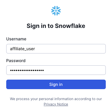Snowfkake login