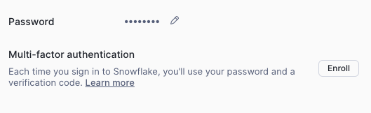 Snowfkake MFA enroll